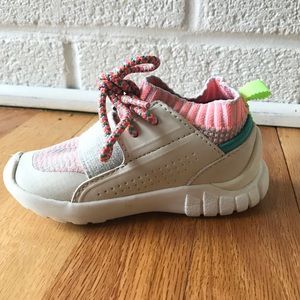Zara Sock Sneakers Size 21 Colorful Pink Orange